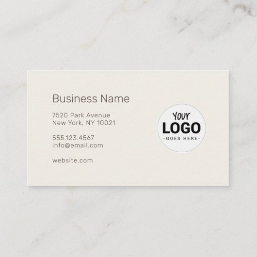 プロフェッショナルユニセックス(フォト&ロゴ挿入) - 名刺 (裏面)