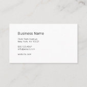 プロフェッショナルユニセックス(写真挿入) - 名刺 (裏面)