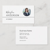 プロフェッショナルユニセックス(写真挿入) - 名刺 (正面/裏面)