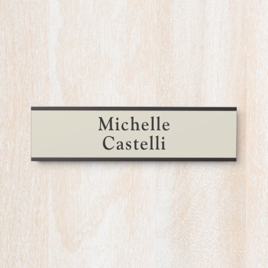 プロフェッショナルユニーククラシカルシンプルグレーブラック サインプレート (正面)