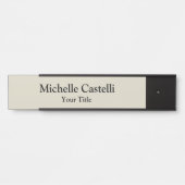 プロフェッショナルユニーククラシカルシンプルグレーブラック サインプレート (正面)