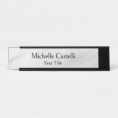 プロフェッショナルユニーククラシカルシンプルグレー デスクネームプレート (正面)