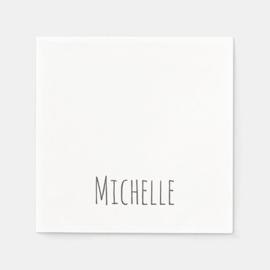 プロフェッショナルユニーククラシカルシンプル名 スタンダードカクテルナプキン (正面)