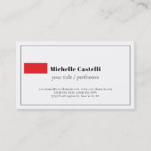 プロフェッショナルユニーククラシカルシンプル 名刺 (正面)