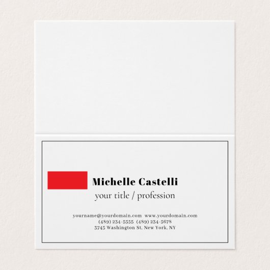 プロフェッショナルユニーククラシカルシンプル 名刺 (外部フラット)