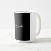 プロフェッショナルユニークミニマモダンリストブラックグレー コーヒーマグカップ (正面右)