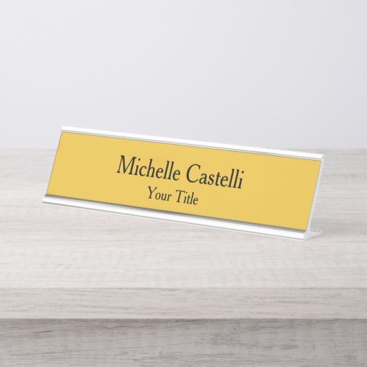 プロフェッショナルユニークミモダンミナリストシンプル デスクネームプレート (正面)