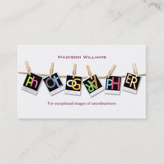 プロフェッショナルユニーク写違う真者 名刺 (正面)