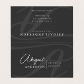 プロフェッショナルユニーク白黒モノグラム 名刺 (外部フラット)