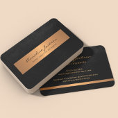 プロフェッショナルユニーク黒金ゴールドモダンエレガント 名刺
