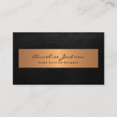プロフェッショナルユニーク黒金ゴールドモダンエレガント 名刺 (正面)
