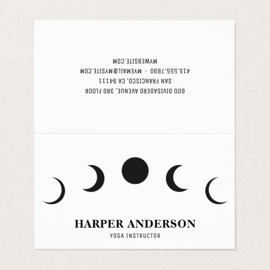 プロフェッショナルヨガインストラクターブラックムーン 名刺 (外部フラット)