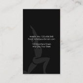 プロフェッショナルヨガコーチまたはフィットネスインストラクター 名刺 (裏面)