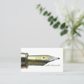 プロフェッショナルライタエディタ作家ヴィンテージペンNib 名刺 (スタンド正面)