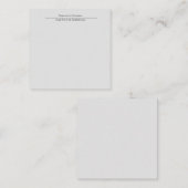 プロフェッショナルライトグレイシンプルプレーン ノートカード (正面/裏面)