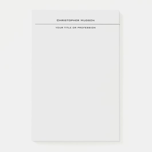 プロフェッショナルライトグレイシンプルプレーン ポストイット (正面)