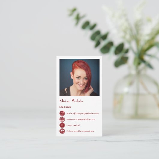 プロフェッショナルライフカスタムコーチ名刺 ロイヤリティカード (スタンド正面)