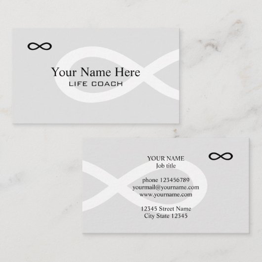 プロフェッショナルライフコーチビジネスカードテンプレート 名刺 (正面/裏面)