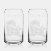 プロフェッショナルラウンジ白黒インパーソナライズされたク ガラス缶 (裏面)