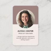 プロフェッショナルラウンドカスタムフォトQRコードプロファイル 名刺 (正面)