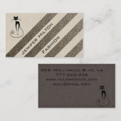 プロフェッショナルラグジュアリーなキメストライプヒョウ猫 名刺 (正面/裏面)