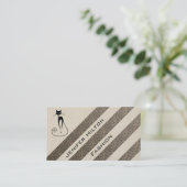 プロフェッショナルラグジュアリーなキメストライプヒョウ猫 名刺 (スタンド正面)