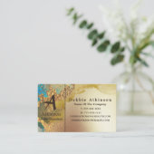 プロフェッショナルラグジュアリーカスタムブルー金ゴールド名刺 名刺 (スタンド正面)