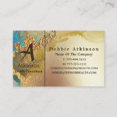 プロフェッショナルラグジュアリーカスタムブルー金ゴールド名刺 名刺 (正面)