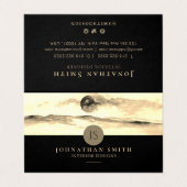 プロフェッショナルラグジュアリーモダングデン水彩 名刺 (外部フラット)