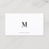 プロフェッショナルラグジュアリーモノグラムミニマルQRコード 名刺 (正面)