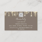 プロフェッショナルラグジュアリー金ゴールド王室のマーブルエフェクトドリップ 名刺 (裏面)