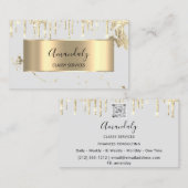 プロフェッショナルラグジュアリー金ゴールド王室のマーブルグレイ 名刺 (正面/裏面)