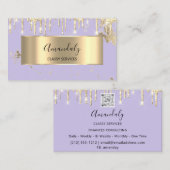 プロフェッショナルラグジュアリー金ゴールド王室のマーブルパープルヴィオール 名刺 (正面/裏面)