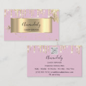 プロフェッショナルラグジュアリー金ゴールド王室のマーブルピンク薄紫 名刺 (正面/裏面)