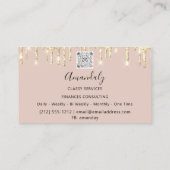 プロフェッショナルラグジュアリー金ゴールド王室のマーブルピンク赤面 名刺 (裏面)