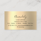 プロフェッショナルラグジュアリー金ゴールド王室のマーブルブルーネイビー 名刺 (裏面)