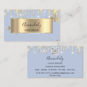 プロフェッショナルラグジュアリー金ゴールド王室のマーブルブルー 名刺 (正面/裏面)