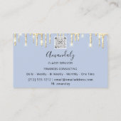 プロフェッショナルラグジュアリー金ゴールド王室のマーブルブルー 名刺 (裏面)