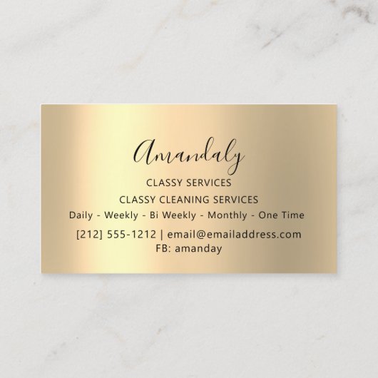 プロフェッショナルラグジュアリー金ゴールド王室のマーブル 名刺 (裏面)