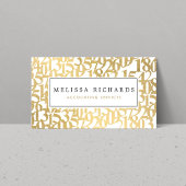 プロフェッショナルラックスフェイク金ゴールド番号会計士 名刺