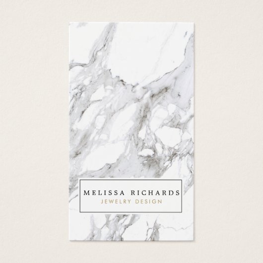 プロフェッショナルラックスホワイトマーブルイヤリングディスプレイ (正面)