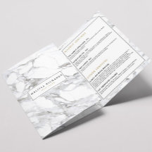 プロフェッショナルラックスミニマリストホワイトマーブルパンフレット