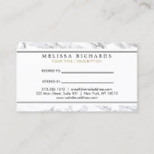 プロフェッショナルラックスミニマリストホワイトマーブル紹介 名刺 (裏面)