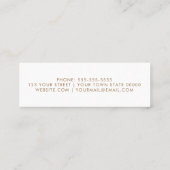 プロフェッショナルラックスミニマリストホワイトマーブル スキニー名刺 (裏面)