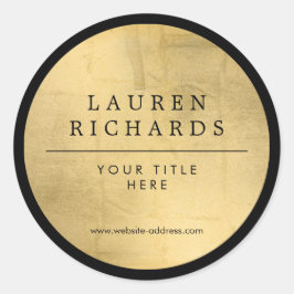 プロフェッショナルラックス ブラック & フェイクゴールド ラウンドシール