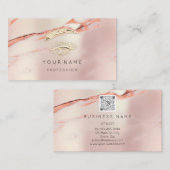 プロフェッショナルラッシュブローメイクアップマーブルバラQRCode 名刺 (正面/裏面)