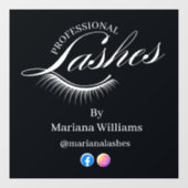 プロフェッショナルラッシュ、ソーシャルメディア ブラック モダン ウィンドウサイン (シート)