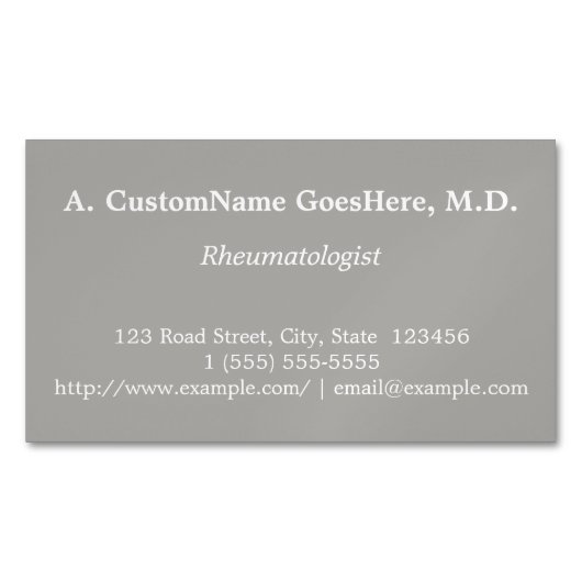 プロフェッショナルリウマチ学者磁気名刺 マグネット名刺 (正面)