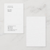 プロフェッショナルリネンエレガントプレーンモダン 名刺 (正面/裏面)