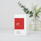 プロフェッショナルリネンミニマルモダンリストレッド 名刺 (スタンド正面)